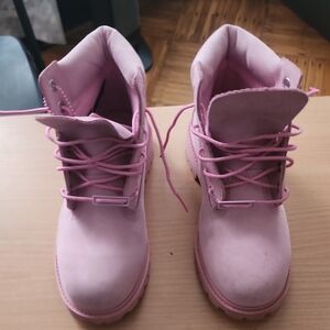 Timberland Pink Combat Boots